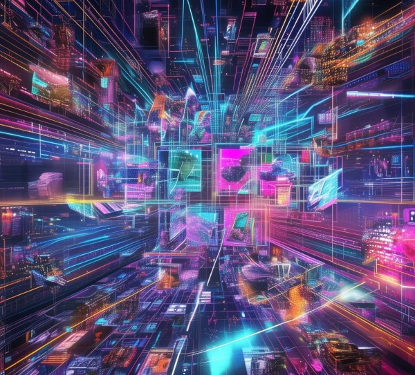 科技动态海报，数字时代视觉盛宴